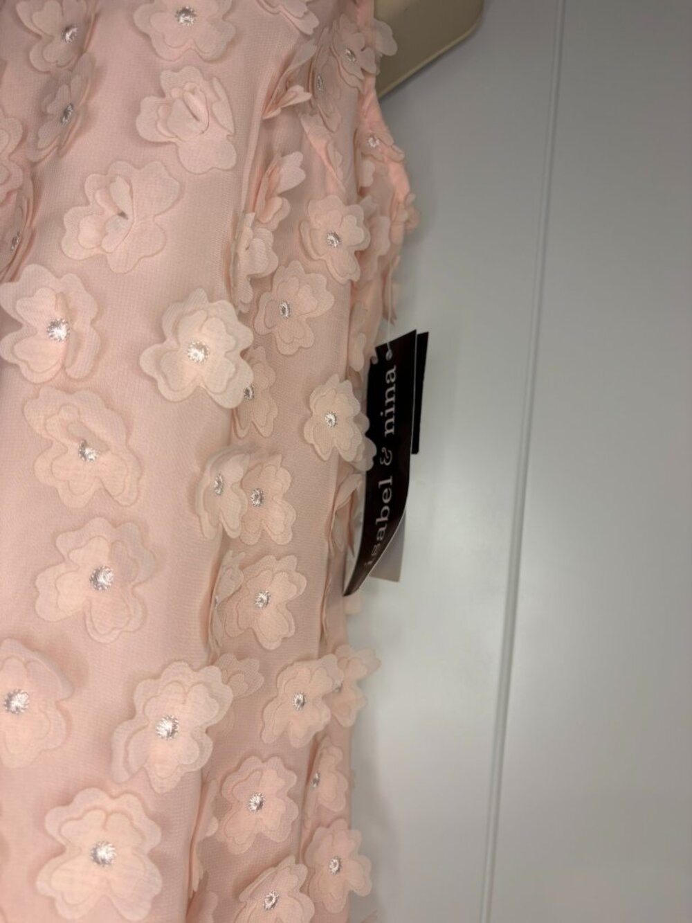NWT Isabel & Nina 3D Flower Mock Neck Sleeveless Dress‎ size M, Blush - Picture 6 of 11